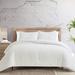 Videri Home Modern Clipped Comforter Set Polyester/Polyfill/Microfiber in White | King Comforter + 2 King Shams | Wayfair 104816