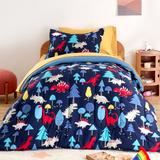 Zoomie Kids Ajayah Dinosaur Bedding Set Microfiber in Blue | Twin | Wayfair 94719D055F3648A4B0D96CD06D038113