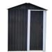 Outdoor Building Organizer Metal Garden Tool Shed with Sliding Door for Backyard Patio Watertight Storage House