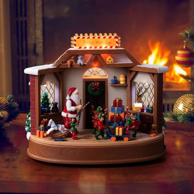 8" Animated & Musical Santa's Workshop