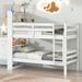 Solid Wood Twin Over Twin Bunk Beds with Bookcase Headboard - Smart Storage and Sleeping Solution