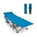 28.5'' Extra Wide Sleeping Cot Camping Cot for Adults with Carry Bag, Blue