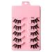 5 Pairs Makeup Soft Simulation Eyelashes Premium Fluffy Volume Long Eyelashes for Festival Party Wedding Dating