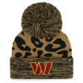 Women's '47 Brown Washington Commanders Rosette Cuffed Knit Hat with Pom