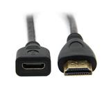 CY 15cm Mini HDMI Type-C Socket Female to HDMI Type-A Male Adapter Extension Cable for Camera HDTV 4K 1080P