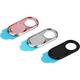 Camera Protect Sticker 3pcs 0.7 mm Thickness Metal Lens Cap Camera Privacy Protect Sticker Webcam Cover for Smartphone Tablets(Mixed)