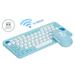 walmeck 2.4G Wireless Keyboard and Mouse Combo Ergonomic Compact Silent for Computer and Laptop Keyboard Suit