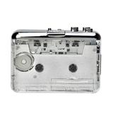 Transparent Cassette Player Portable MP3 Cassette to MP3 Type-c Tape Player Support for Windows XP Vista for Windows 7