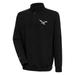 Men's Antigua Black Philadelphia Eagles Throwback Logo Victory Quarter-Zip Pullover Top