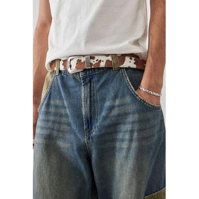 UO Cow Print Buckle Belt S/M at Urban Outfitters