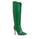 Women's Peyton Green Embossed Leather Comfortable Heel Knee High Boot 7 Uk Beautiisoles by Robyn Shreiber Made in Italy