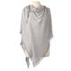 Women's Grey Alpine Cashmere Pom-Pom Triangle Wrap - Birch