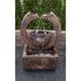 Crescent Two-Spill 35" High Relic Lava LED Outdoor Fountain