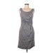 Robbie Bee Casual Dress - Sheath Scoop Neck Sleeveless: Gray Dresses - Women's Size 6