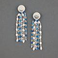 Lucky Brand Bead Fringe Stud Earring - Women's Ladies Accessories Jewelry Earrings in Silver