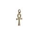 British Jewellery Workshops 9ct Gold 18x10mm plain solid Ankh or Peace Cross