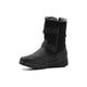 Ladies Ankle Boots Fur Lined Lace Up Zip Warm Comfy Snow Winter Shoes for Women (BLACK DOUBLE STRAP, UK Footwear Size System, Adult, Women, Numeric, Medium, 4)