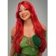 Womens Deluxe Poison Ivy Style Long Dark Red Wig