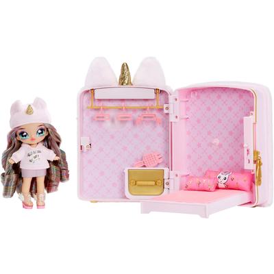 Puppenmöbel MGA ENTERTAINMENT "3in1 Backpack Bedroom Unicorn Playset- Britney Sparkles" rosa Kinder Na Surprise