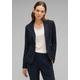 Kurzblazer STREET ONE Gr. 46, blau (deep blue) Damen Blazer