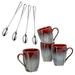 APARTMENTS Ceramic Coffee Mugs & Spoons Set Ceramic in Brown/Red | 4.1 H x 4.5 W in | Wayfair APARTMENTS1ef7b7f