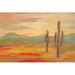 Union Rustic Desert Saguaro by Silvia Vassileva - Wrapped Canvas Painting Print Paper/Metal in Green/Orange | 32 H x 48 W x 1.25 D in | Wayfair