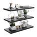 Latitude Run® Valts Floating Shelf Set w/ Invisible Wall Mount Bracket Wood in Black | 2 H x 30 W x 12.75 D in | Wayfair