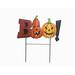 The Holiday Aisle® Boo Pumpkin Garden Stake in Orange/Yellow | 32 H x 0.5 W x 29.5 D in | Wayfair CEF5562B786848C2AA07D3EA19EEE84E