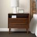 Wade Logan® Audell 2 - Drawer Nightstand w/ Built-In Outlets Wood in Brown | 26 H x 28 W x 15.75 D in | Wayfair 85DBD32379384F93B66A0384AA921628
