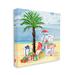 The Holiday Aisle® Santa Claus on Beach by Paul Brent - Wrapped Canvas Print Canvas | 17 H x 17 W x 1.5 D in | Wayfair