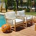 Rosecliff Heights Camejo Teak Outdoor Lounge Chair Wood in Brown/Gray | 30 H x 34 W x 29 D in | Wayfair D2ECC7BFABCB43D8818D7580969CE34C