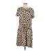 Riah Fashion Casual Dress: Tan Dresses - Women's Size Large