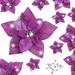 Artificial Flowers Christmas Glitter, Christmas Decorations Ornament Christmas Flowers 8.7inch