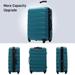 Expandable 3-Piece Hardside Spinner Luggage Set with TSA Lock,Antique Blue Green