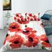 Home Textiles Unique Design 3D Flower Painting Comforter Cover Set Polyester Bedding Covers Full (80 x90 )