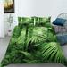 Home Textiles Polyester Bedding Cover Set Unique Design Green Leaves Painting Quilt Cover Set Full (80 x90 )