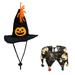 Pet Witch Hat Festival Dog Party Hat Cat Costume Hat with Bandana for Halloween