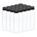 Uxcell 110ml Plastic Test Tubes with Screw Caps 20Pcs 151x34mm Tubes Black