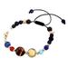 Adjustable Handmade Solar System Bracelet Universe The Nine Planets Guardian Star Natural Stone Beads Bracelets(Weaving the Universe Eight Planet Bracelets)