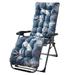 Lounge Chaise Chair Cushion Thicker Soft Comfortable Chair Pad for Outdoor Indoor Home Office 67x22in Blue Grey Leaf