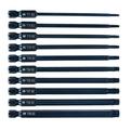 SUKIY 10Pcs 100Mm T7-T40 Magnetic Torx Screwdriver Bits Set 1/4Inch Hex Shank Bits