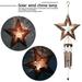UDAXB Christmas Decorations Wind Chimes Retro Solar Wind Chimes And Star Crackle Glass Ball Wind Chimes for Party Home Decor Promotion