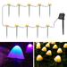 QJUHUNG Solar Led Light 8 Mode 10led Solar Ground Plug Mushroom Light Garden Villa Decorative Light Outdoor Waterproof String Lights Garden Landscape Light