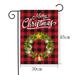 SDJMa Christmas Flag Christmas Flags 12 x 17.7 Merry Christmas Tree Snowman with Buffalo Plaid Check Large Winter House Flag Holiday Banners Decorations for Outdoor Garden Outside Lawn