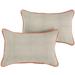 Mozaic Company Sunbrella Cast Silver/ Canvas Melon Indoor/ Outdoor Pillow Set 16 in x 26 in
