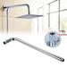 TWSOUL Shower Arm 11.8/15.7/19.6 Shower Extension Arm Wall-Mounted Shower Heads Arm 4 Points 3/4 Inch Copper Holder For Fixed Shower Head