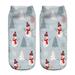 Miayilima Compression Socks for Women Casual Work Business Socks 3D Christmas Santa Elk Printing Medium Sports Socks Compression Socks Multi-Colorcolor One Size