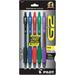 PILOT G2 Premium Refillable & Retractable Rolling Ball Gel Pens Fine Point Black/Blue/Red/Green/Purple Inks 5-Pack (31079)