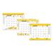 Recycled Honeycomb Desk Pad Calendar 22 x 17 White/Multicolor Sheets Brown Corners 12-Month (Jan to Dec): 2024 | Bundle of 10 Each