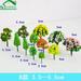 60Pcs Model Tree Miniature Tree Decor Sand Table Tree Decor Plastic Simulate Trees for DIY